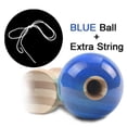 thumbnail image 2 of Kendama de bambú RQN con bola azul translúcida con cuerda extra para niños, adolescentes y adultos, regalo de festivales, 2 of 7