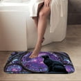 thumbnail image 4 of 1pc A Black Cat Looking Absorbent Non-Slip Bathroom Thickened Flannel Rug Decor,Soft,Quick Drying,Suitable For Indoor/outdoor Use,Bathrooms,Bedrooms,Kitchens,Terrace,Laundry Rooms,16"x24", 4 of 9