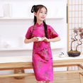 thumbnail image 4 of XIMIN Girls Chinese Phoenix Qipao Dress Dragon Pattern Short Sleeve Traditional Cheongsam Chinese New Year Costume for Birthday Party Wedding, 4 of 6