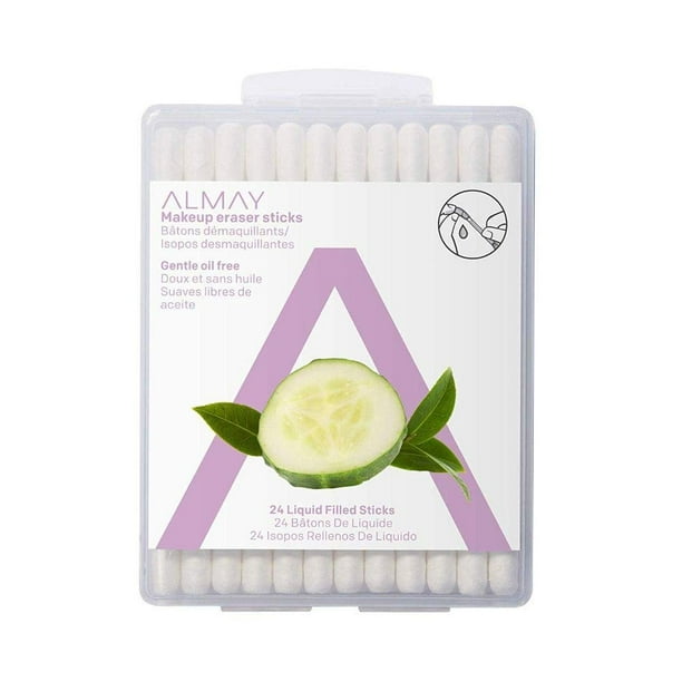 Almay Oil Free Gentle Makeup Eraser Sticks, Makeup Remover Cotton Swabs