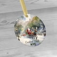 thumbnail image 3 of Watercolor Santa Reindeer Manhattan NY Skyline Central Park Xmas NYC New York Travel Memory Souvenir Landmark Vacation Keepsake Ceramic Christmas Ornament Xmas Holiday Tree Gift, 3 of 3
