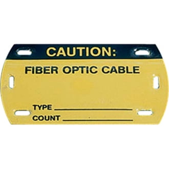 Panduit Self-laminating Fiber Optic Marker Tags - Cable Tag - Black, Yellow (pack Of 5)