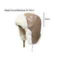 thumbnail image 2 of Winter Trapper Hat for Mens Womens Thick Fuzzy Fleece Warm Russian Bomber Cap Ear Flaps WindProof Outdoor Ski Headwear, 2 of 5