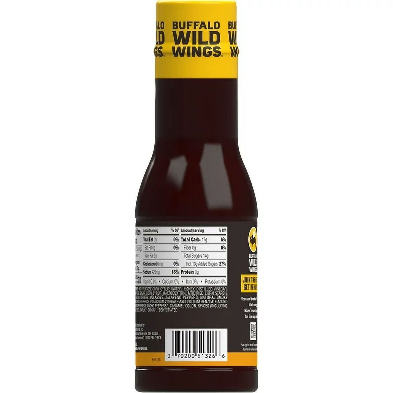 Buffalo Wild Wings Honey BBQ Sauce, 3-Pack 12 fl. oz. Bottles