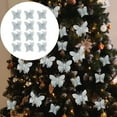 thumbnail image 2 of GQDIN Christmas Glitter Butterfly Ornament with Clip - Hollow Artificial Hanging Decor for Xmas Tree Wedding Wreath Holiday Party Decoration Supplies, 2 of 9