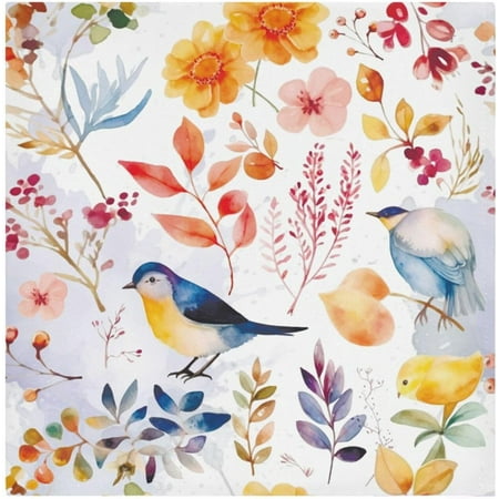 

BESTKITTY Watercolor Colorful Birds Cloth Napkins 20 x 20 in Dinner Napkins Washable Polyester Soft Reusable Table Napkins for Home Xmas Holiday Party Wedding 1 PCS