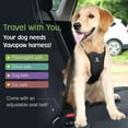 thumbnail image 4 of Dog Vehicle Safety,Dog Vest Harness Adjustable Soft Padded Mesh Car Seat Belt Leash Harness with Travel Strap and Carabiner for Most Cars,Large, Black, 4 of 9