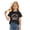 Black, variant on Girls Baseball Sister T-Shirt Graphic Tee Short Sleeve Cotton Blend Top for Kids Game Day