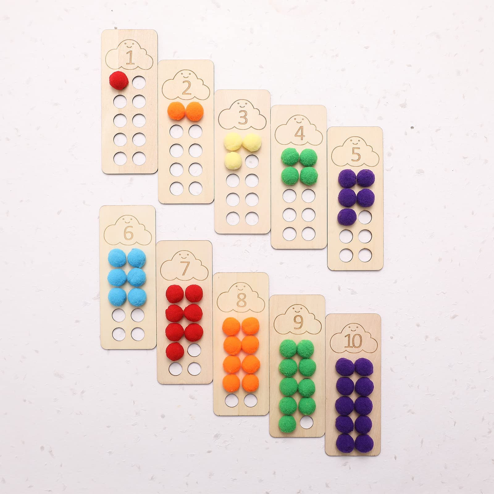 Wooden Bead Board Game Montessori Toys for Toddlers Puzzle Color Sorting Stacking Art Toys