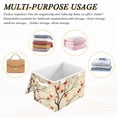 thumbnail image 6 of Yayeee Collapsible Cube Storage Bin with Lid Fabric Closet Decorative Basket with Handles, Red Floral Pattern, 6 of 7