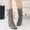 Gray, variant on Tejiojio Fall Clearance Women's New Style Fashion Strappy Flat Short Boots For Autumn And Winter