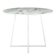 thumbnail image 4 of Cosmo Contemporary/Glam Dining Table in Chrome and White Marble Top by LumiSource, 4 of 7