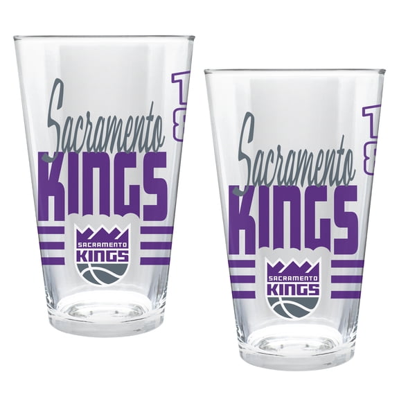 Sacramento Kings Two-Piece 16oz. Double Play Pint Glass Set - Walmart.com