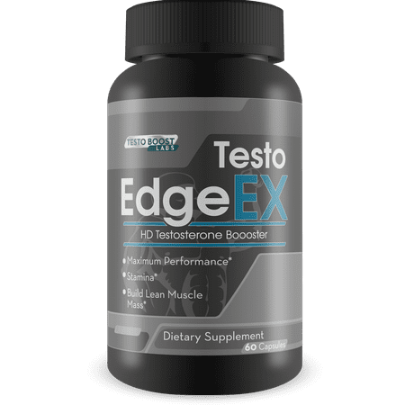 Testo Edge EX HD Testosterone Booster by Testo Boost Labs - Boost Muscle Mass, Energy, and Stamina - Accelerate Weight Loss - 30 Servings