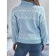 thumbnail image 4 of Suéteres para Mujer, Jerseys Casuales de Larga, Suéteres Cálidos, Tops de Punto Peludo, Suéter Grueso de Gran Tamaño. Azul M, 4 of 10