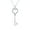Silver-Tone, variant on Womens Sterling Silver Open Heart Key Pendant Necklace with Pave Cubic Zirconia