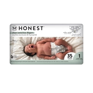 Honest Company Size 1 Diapers, Plant-Based, 35 Count
