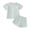 Green, variant on Toddler Baby Girl Pajamas Outfit Peter Pan Collar Sleeveless Vest Tops Gingham Elastic Waist Shorts Set Summer Sleepwear (Green, 12-18 Months)