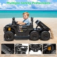 thumbnail image 6 of 2-In-1 24V 440W Kids Ride On Electric Dump Truck Car with Parental Remote, 4WD Electric Car with Anti-Collision Bar, Ride on Toy with Bluetooth/MP3, Gift for Kids Boys Girls Aged 3-5, Black, 6 of 8