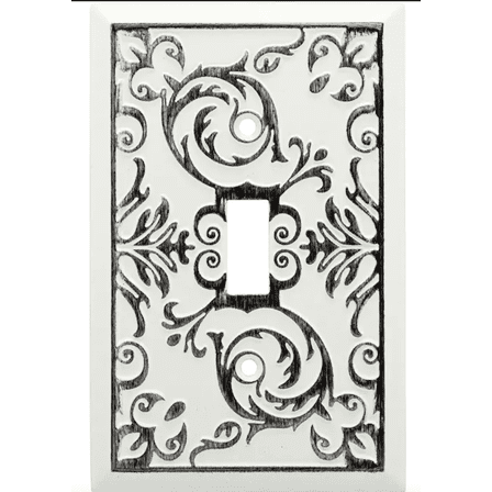 Brainerd W27106-WW Fairhope White Wash Single Switch Cover Plate