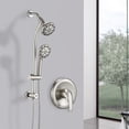 thumbnail image 2 of CoSoTower Drill-Free Stainless Steel Slide Bar Combo Rain Showerhead 7-Setting Hand, Dual Shower Head System (Rough-In Valve Included), 2 of 6