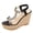 Black, variant on Women's Sandals Summer Wedge Thick Soled Open Toe Elastic Straps Women's Comfy Lightweight Slide Slippers Spring Summer Trendy Beach Sandals