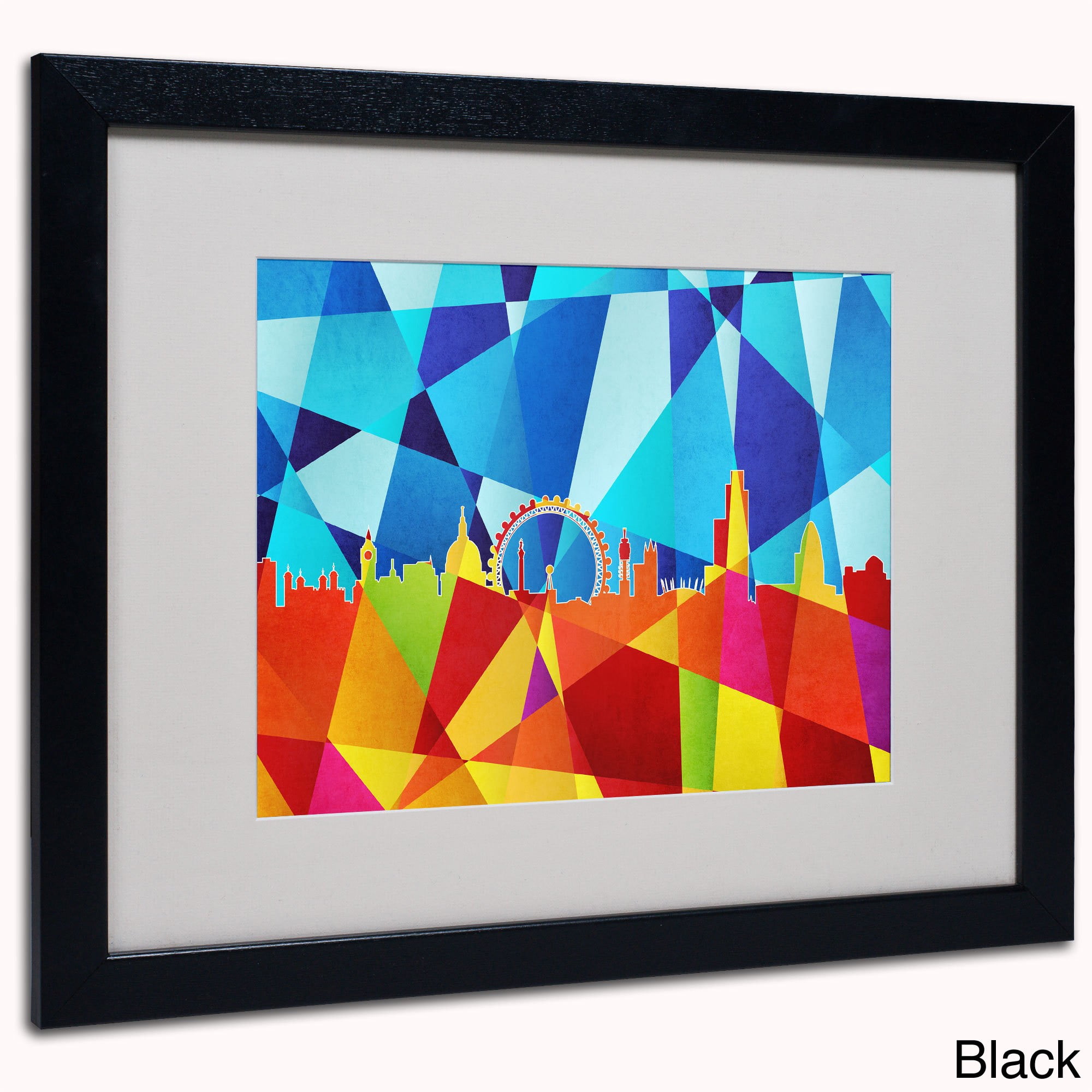 Trademark Fine Art "London England Skyline VIII" Canvas Art by Michael Tompsett, Wood Frame