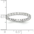 thumbnail image 2 of 14K White Gold Lab Grown Diamond Si1/Si2, G H I, Shared Prong Eternity Ban (Size 4) Made In India et0001-150-4wlg, 2 of 5