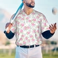 thumbnail image 5 of Picia Floral Pattern Mens Polo Shirts Quick Dry Short Sleeve Golf T Shirt Performance Moisture Wicking Casual Workout Baseball T-shirt-X-Large, 5 of 7