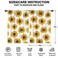 thumbnail image 2 of Blackout Kids Curtains,White Sunflower Childrens Insulated Curtains Set Of 2,Bedroom Essentials,Toddler Room Decor 42x63in(106x160cm), 2 of 4
