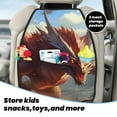 thumbnail image 5 of Naloa Ferocious Dragon Fury 2Pcs Anti-Kick Back Seat Cover Kick Mat, Car Seat Protector with 3 Storage Pockets, 5 of 8