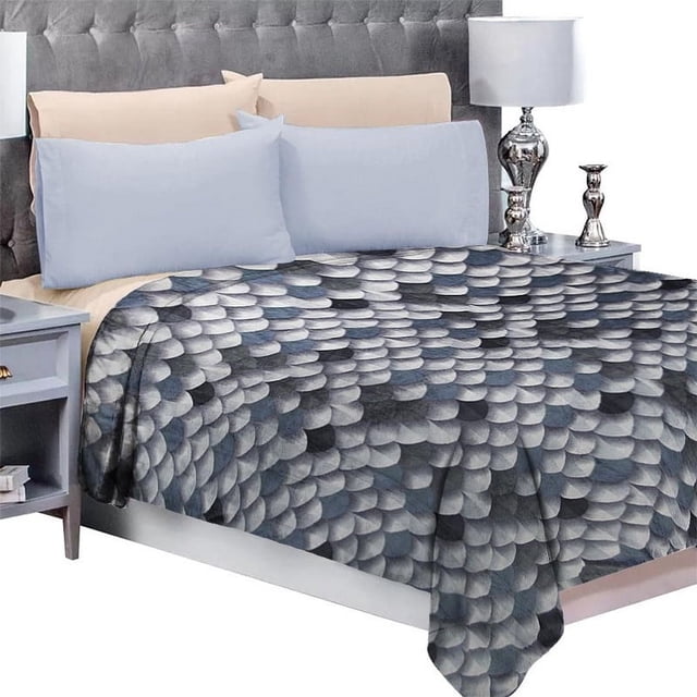 Frazada Matrimonial Ligera estampada MELOCOTTON HOGAR Flannel Extra Suave MOD. PERLA