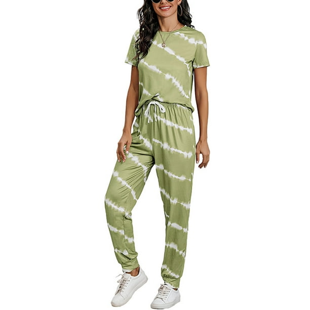 AMaVo - Avamo Casual Women Striped Sports Tops Pants Tracksuit Sweat Suit Ladies Athletic