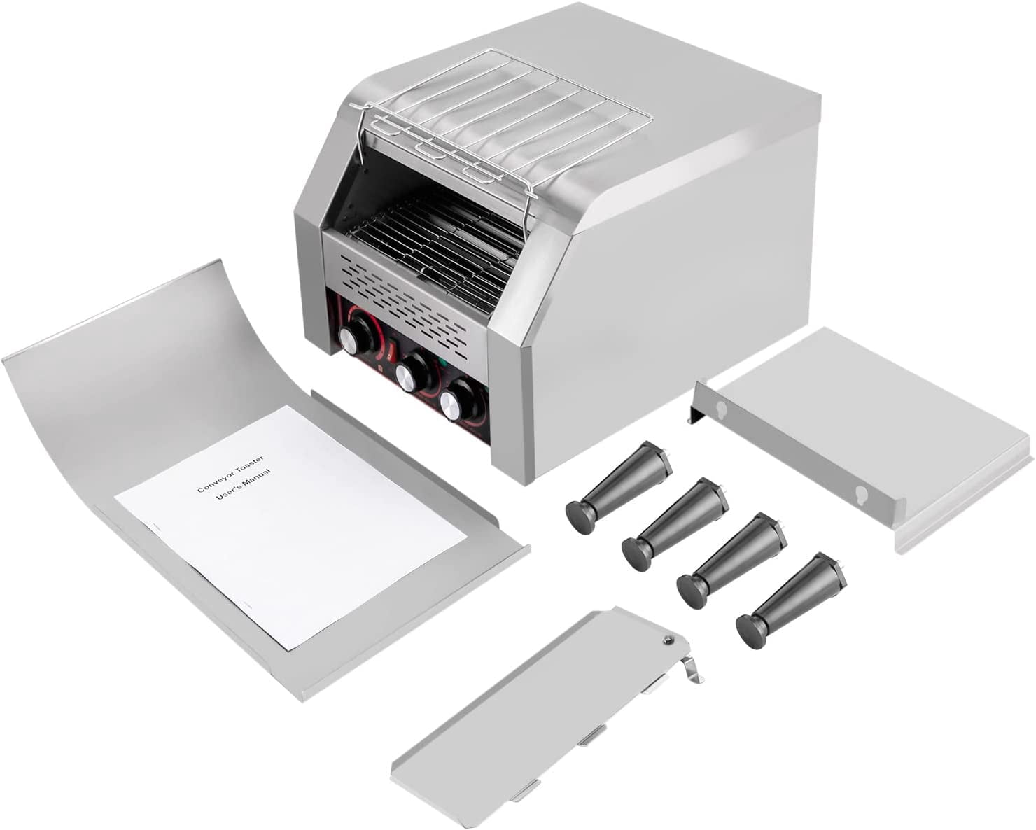 Miumaeov 300PCS/H Electric Restaurant Commercial Conveyor Toaster Tray Toasting Machine