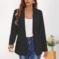 thumbnail image 3 of Blazer de manga larga para mujer chaqueta informal elegante abrigo sencillo y elegante para oficina, 3 of 6