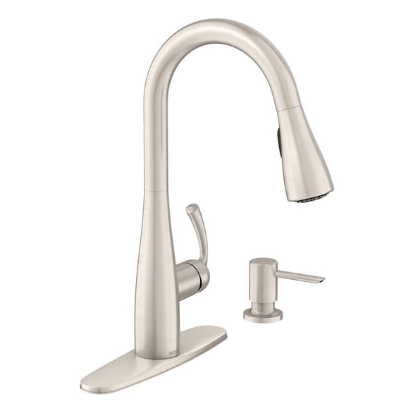 MOEN Essie 87014SRS Single-Handle Pull-Down Sprayer Kitchen Faucet with Reflex and Power Clean in Spot Resist Stainless