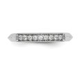 thumbnail image 4 of Solid 14k White Gold Diamond Wedding Band Ring Size 9 (.135 cttw.), 4 of 8