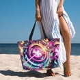 thumbnail image 5 of Lsque Geometry Dash Beach Travel Bag - Water-Resistant, Large Capacity Lightweight Tote with 7 Pockets for Women and Men - Perfect for Beach, Pool, Gym, and Travel, 5 of 6