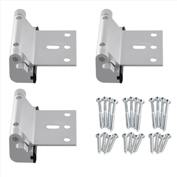Cerradura de Refuerzo de Puerta de 3 Piezas, Cerradura de Refuerzo de Puerta en U Aleación Aluminio Cerradura de Puerta de Seguridad de 3 Pulgadas de Puerta A Prueba de Hogar