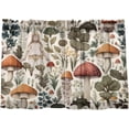 thumbnail image 2 of Mushrooms Kitchen Curtains 36 Inch Length Blackout Thermal Insulating Tier Curtains with Rod Pockets Short Curtains Home for Living Room/Bedroom Home Decor, 2 of 7