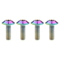 thumbnail image 2 of Wanyifa Titanium Bolts M6 x 12 15 20mm Umbrella Head T30 Torx Screw for Bicycle,M6 x 20 mm,Rainbow,4 Pcs, 2 of 5