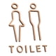 thumbnail image 3 of 2 piezas Letrero de baño Puerta de baño Oficina Hombre Mujer Acrílico antiguo Lugar público oro, 3 of 9