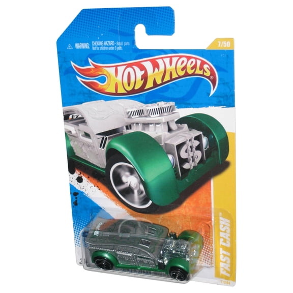 Hot Wheels 2011 New Models 7/50 (2010) Green Fast Cash Car 7/244