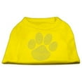 thumbnail image 1 of Clear Rhinestone Paw Shirts Yellow Med (12), 1 of 1