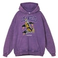 thumbnail image 5 of Sudadera con capucha de estilo retro desgastado con diseño de jugador de baloncesto de Los Ángeles y esqueleto para hombre, estilo hip hop, 100 % algodón, para otoño, 5 of 5