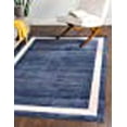thumbnail image 3 of Unique Loom Del Mar Tonal Design Area Rug 10' x 13' Rectangle Navy Blue/Ivory, 3 of 10