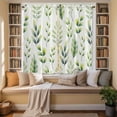 thumbnail image 2 of Sage Green Leaves Kitchen Curtains 63 Inch Length, Summer Botanical Farmhouse Leaf Watercolor Tiers Curtains for Living Room Berdoom, Light Filtering Drapes Window Treatment 2 Panels 42"Wx63"L, 2 of 8