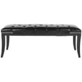 thumbnail image 3 of SAFAVIEH Gibbons Classic Glam Upholstered Bench w/ Nail Heads, Black, 3 of 6