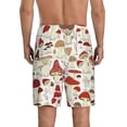 thumbnail image 3 of Gaeub Cartoon Mushrooms Printed Men's Short Pajama Pants, Lightweight Lounge & Sleep Bottoms Keep You Cool - 4X-Large, 3 of 9