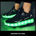 thumbnail image 2 of Yiomxhi Kids Roller Shoes, Boy Girl Sneakers with LED Light Wheels, Become Sport Sneaker for Birthday Christmas Children Gift, Adjustable Roller Skates Suitable for Outdoor School, 2 of 7